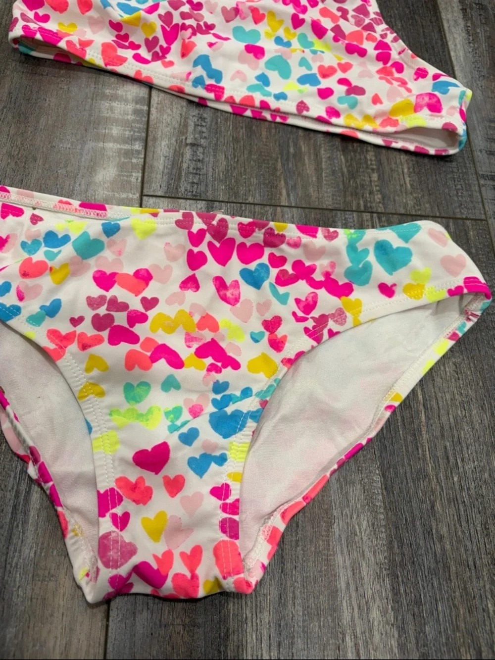 TCP pink heart bikini two piece swim suit size 10-12
